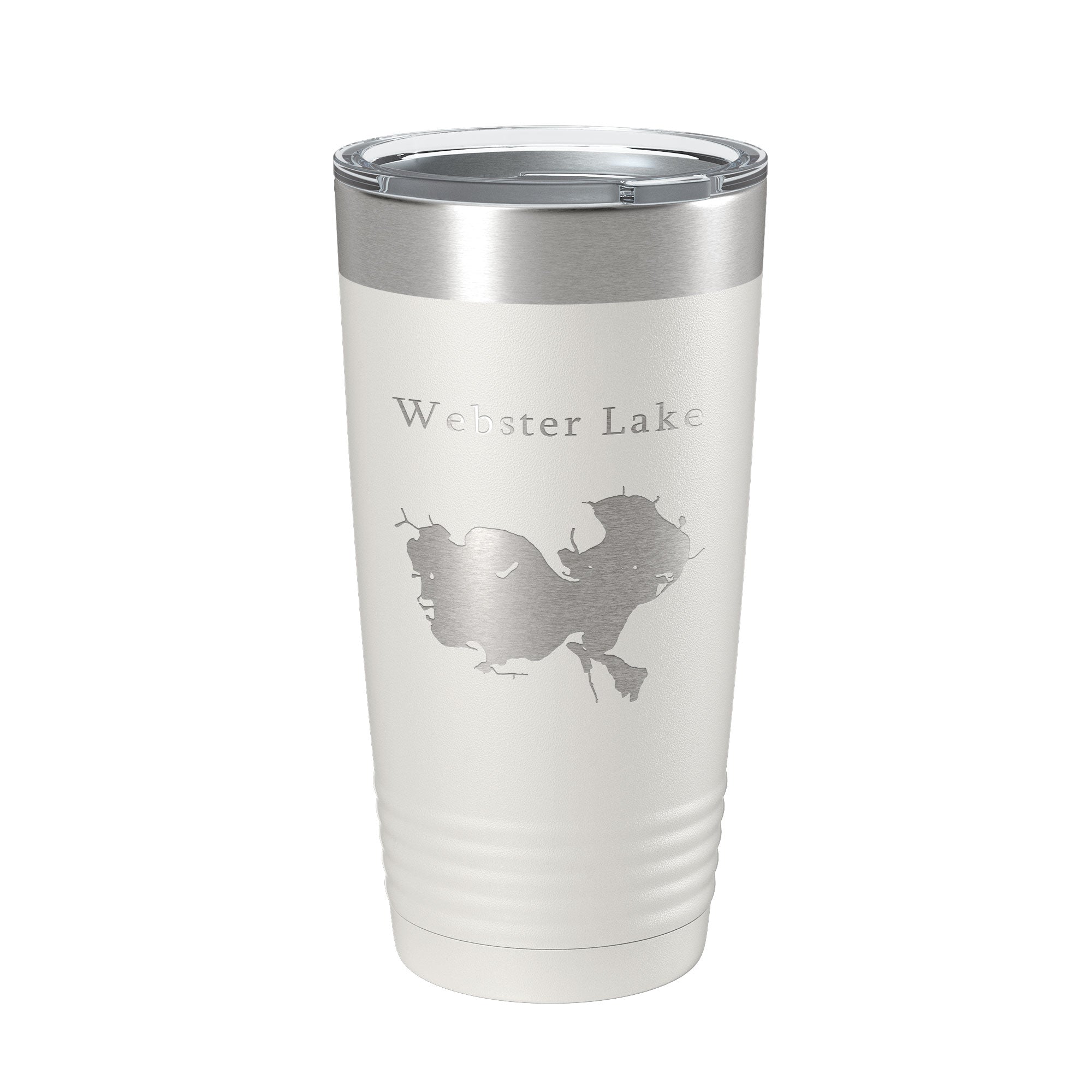 Webster Lake Map Tumbler Travel Mug Insulated Laser Engraved Coffee Cup Indiana 20 oz