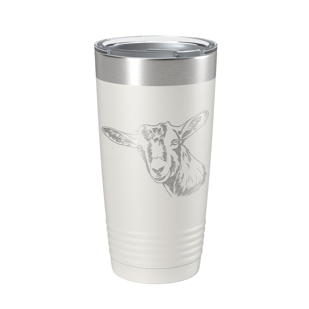 Goat Face Tumbler Goat Farmer Travel Mug Insulated Laser Engraved Coffee Cup Gift 4H 20 oz