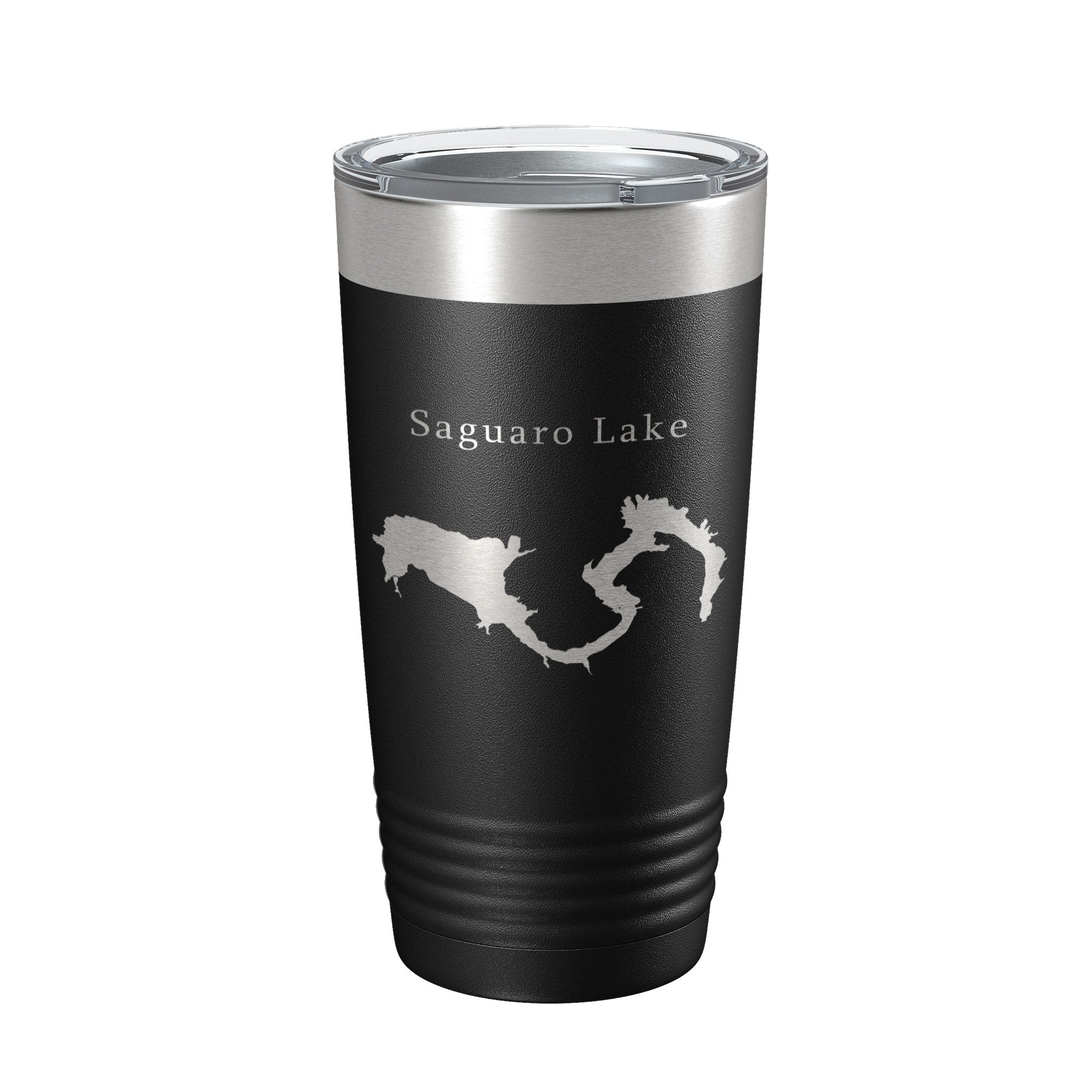 Saguaro Lake Map Tumbler Travel Mug Insulated Laser Engraved Coffee Cup Arizona 20 oz