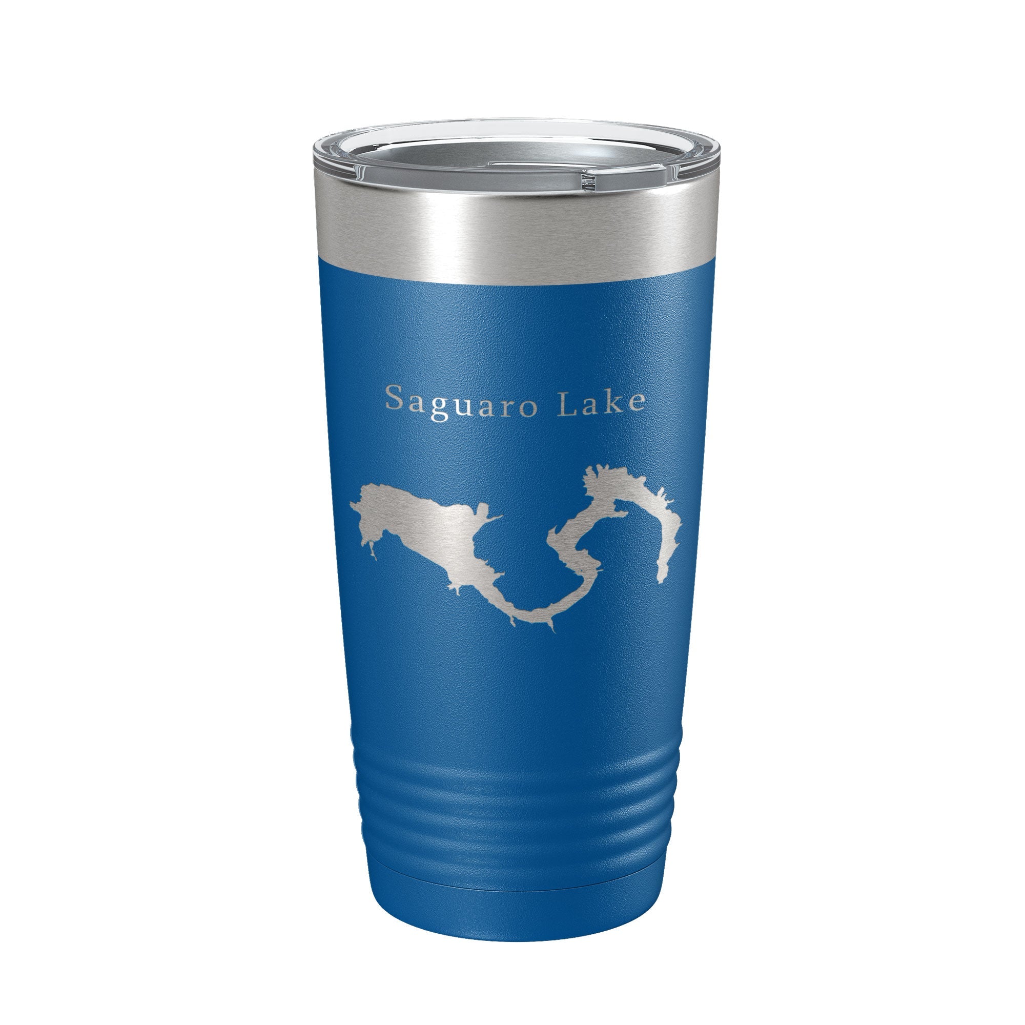 Saguaro Lake Map Tumbler Travel Mug Insulated Laser Engraved Coffee Cup Arizona 20 oz