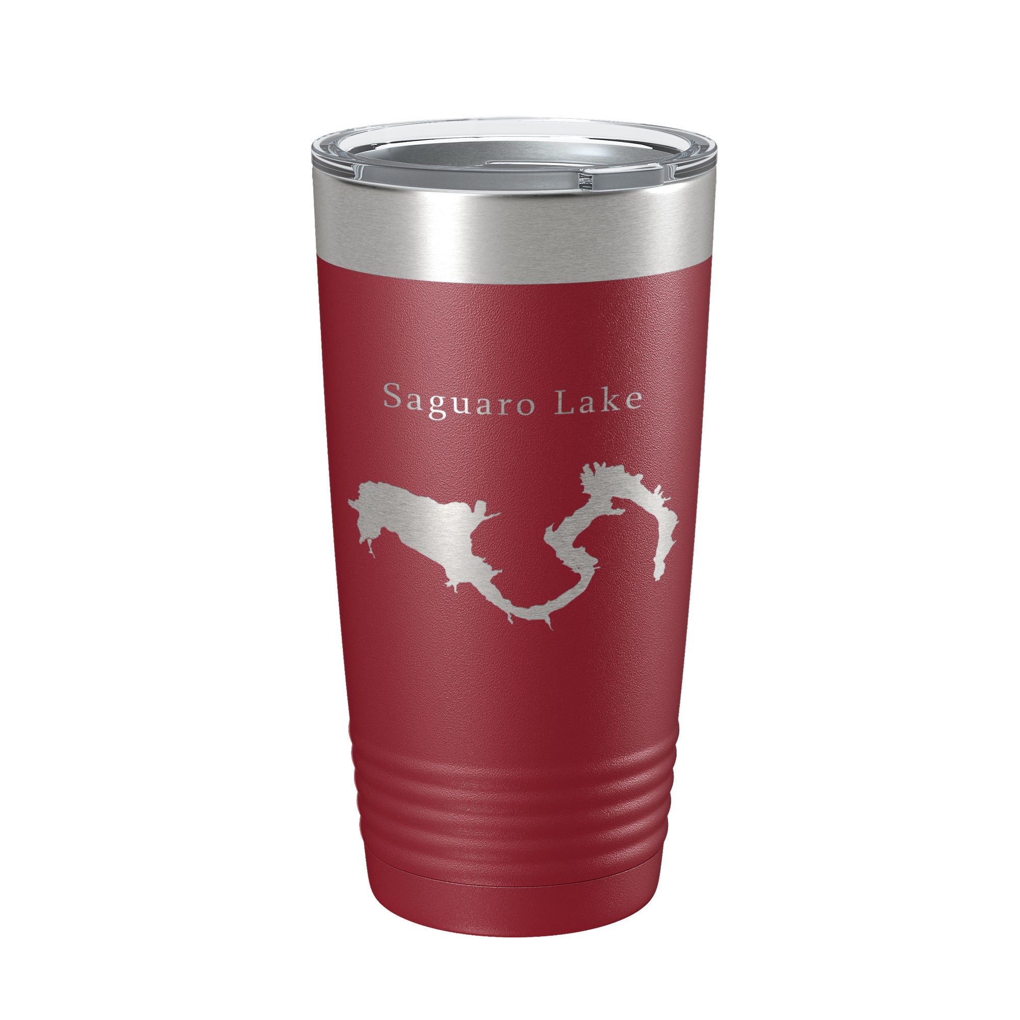 Saguaro Lake Map Tumbler Travel Mug Insulated Laser Engraved Coffee Cup Arizona 20 oz