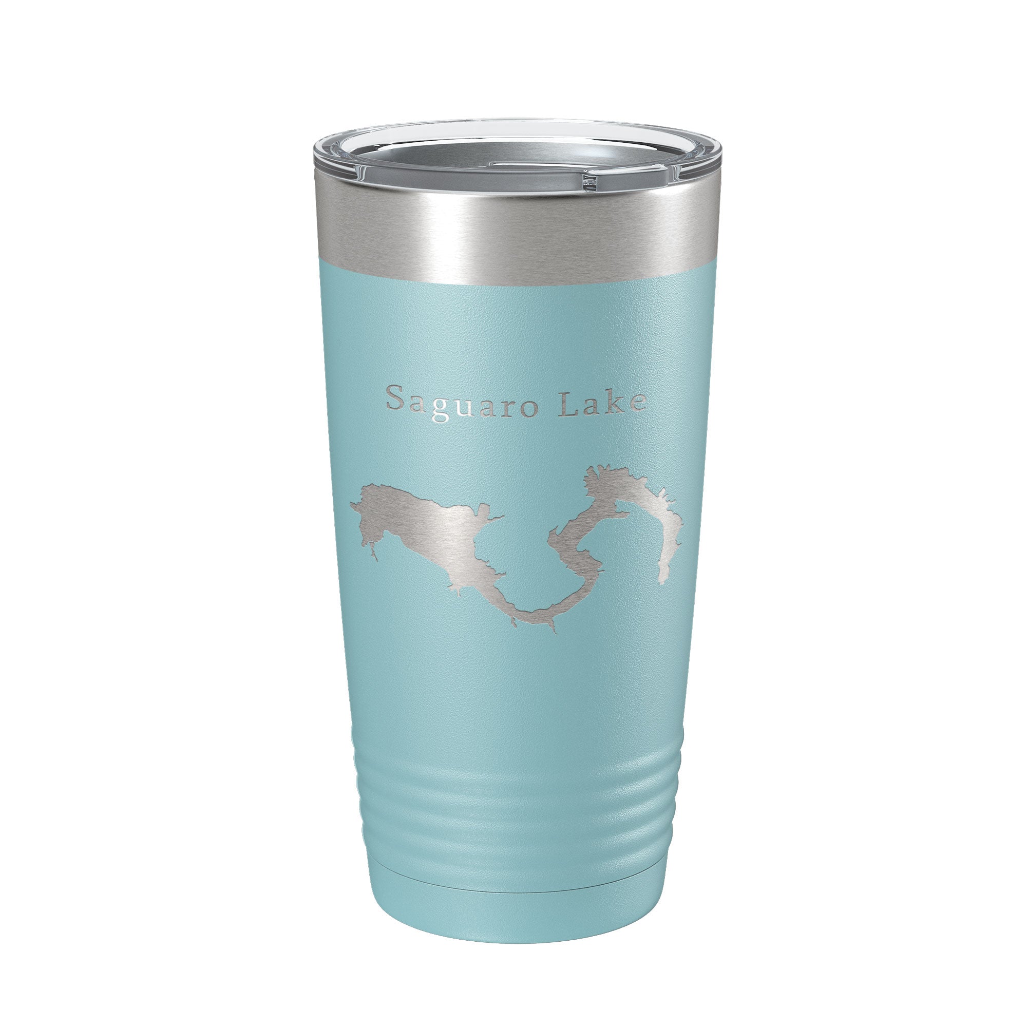 Saguaro Lake Map Tumbler Travel Mug Insulated Laser Engraved Coffee Cup Arizona 20 oz