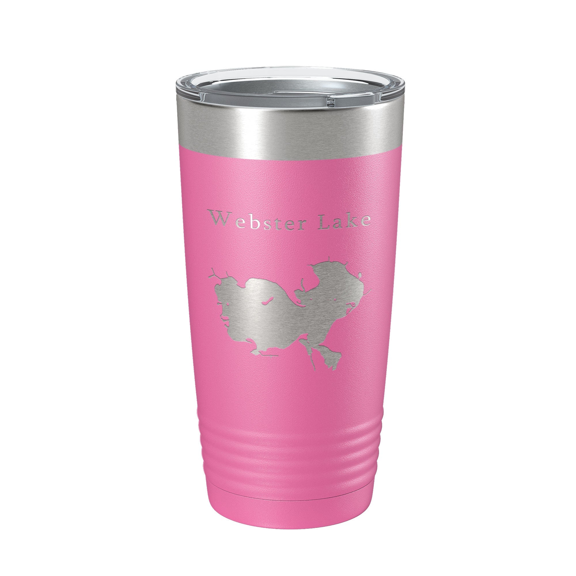 Webster Lake Map Tumbler Travel Mug Insulated Laser Engraved Coffee Cup Indiana 20 oz