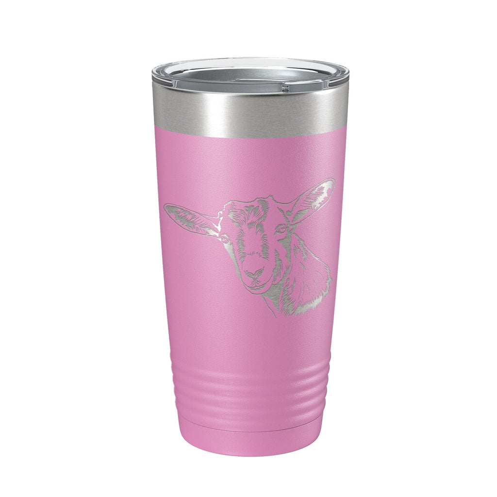 Goat Face Tumbler Goat Farmer Travel Mug Insulated Laser Engraved Coffee Cup Gift 4H 20 oz