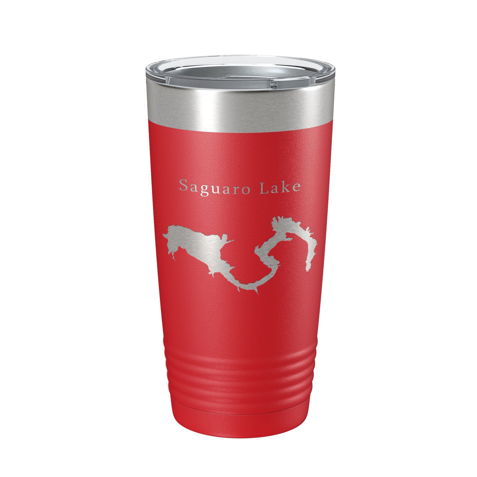 Saguaro Lake Map Tumbler Travel Mug Insulated Laser Engraved Coffee Cup Arizona 20 oz