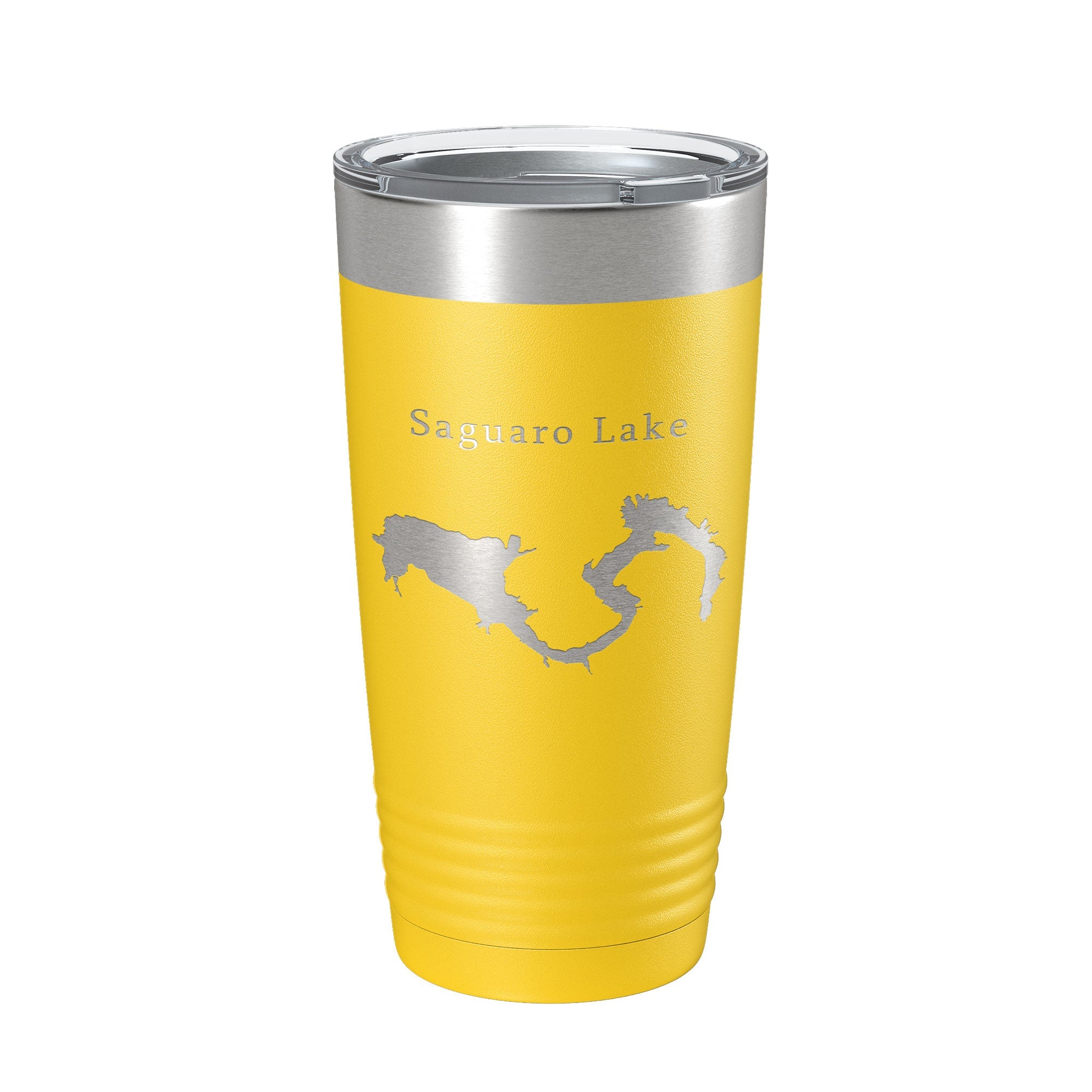 Saguaro Lake Map Tumbler Travel Mug Insulated Laser Engraved Coffee Cup Arizona 20 oz