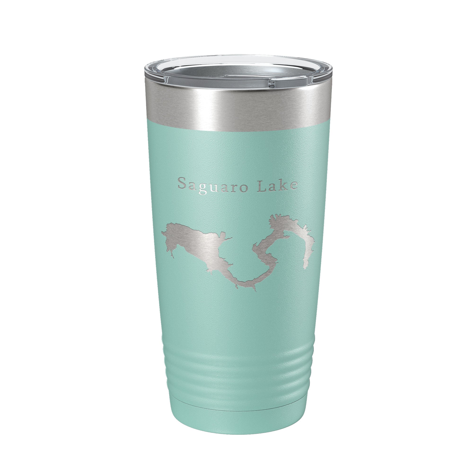 Saguaro Lake Map Tumbler Travel Mug Insulated Laser Engraved Coffee Cup Arizona 20 oz