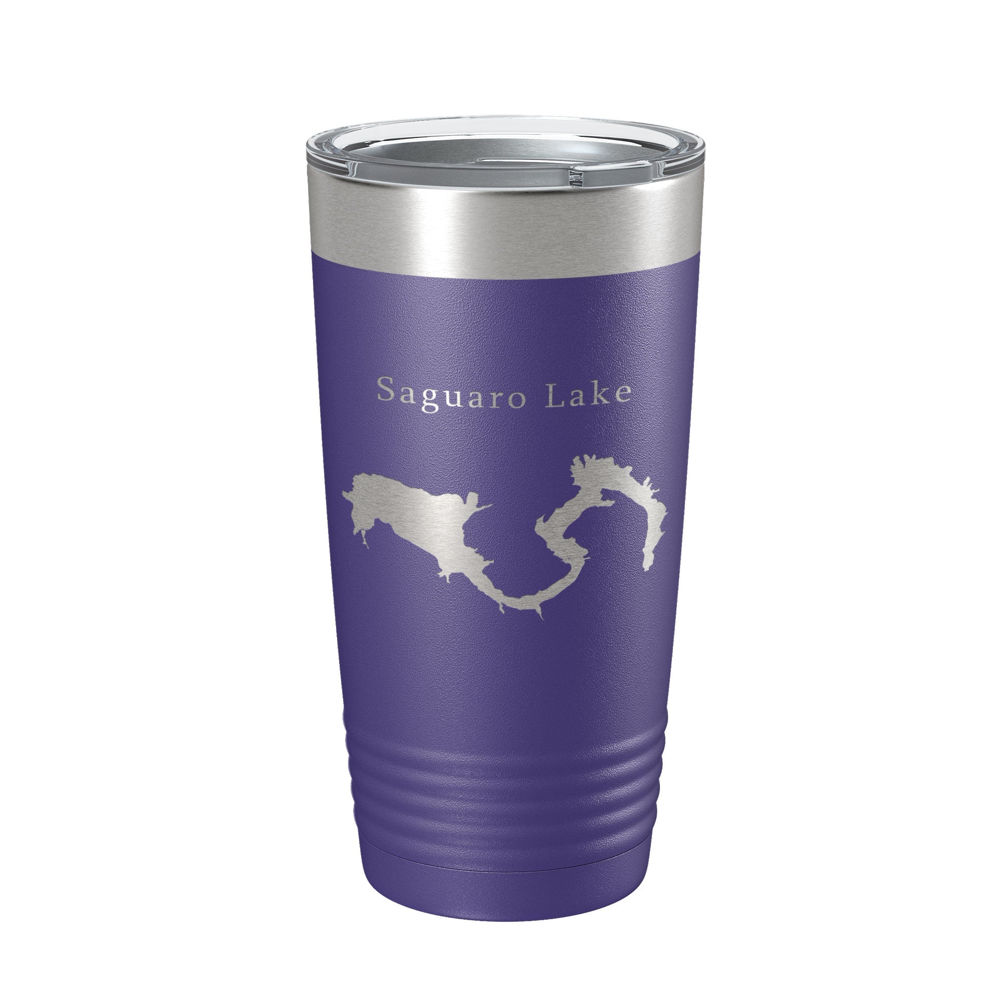 Saguaro Lake Map Tumbler Travel Mug Insulated Laser Engraved Coffee Cup Arizona 20 oz