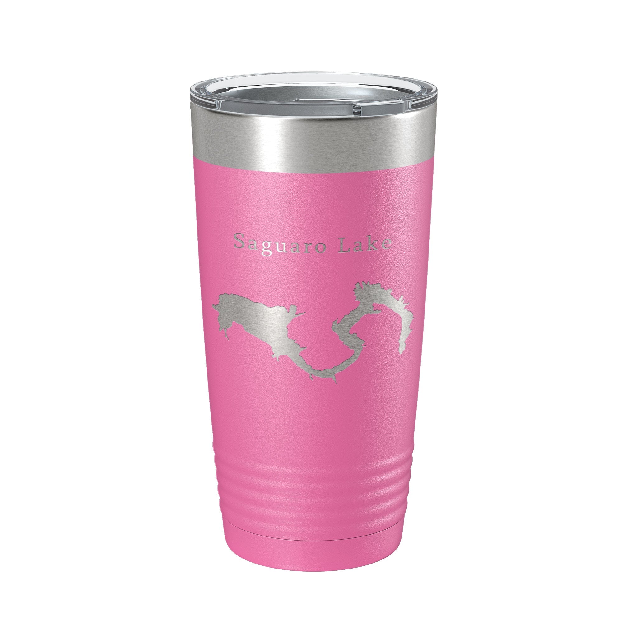 Saguaro Lake Map Tumbler Travel Mug Insulated Laser Engraved Coffee Cup Arizona 20 oz