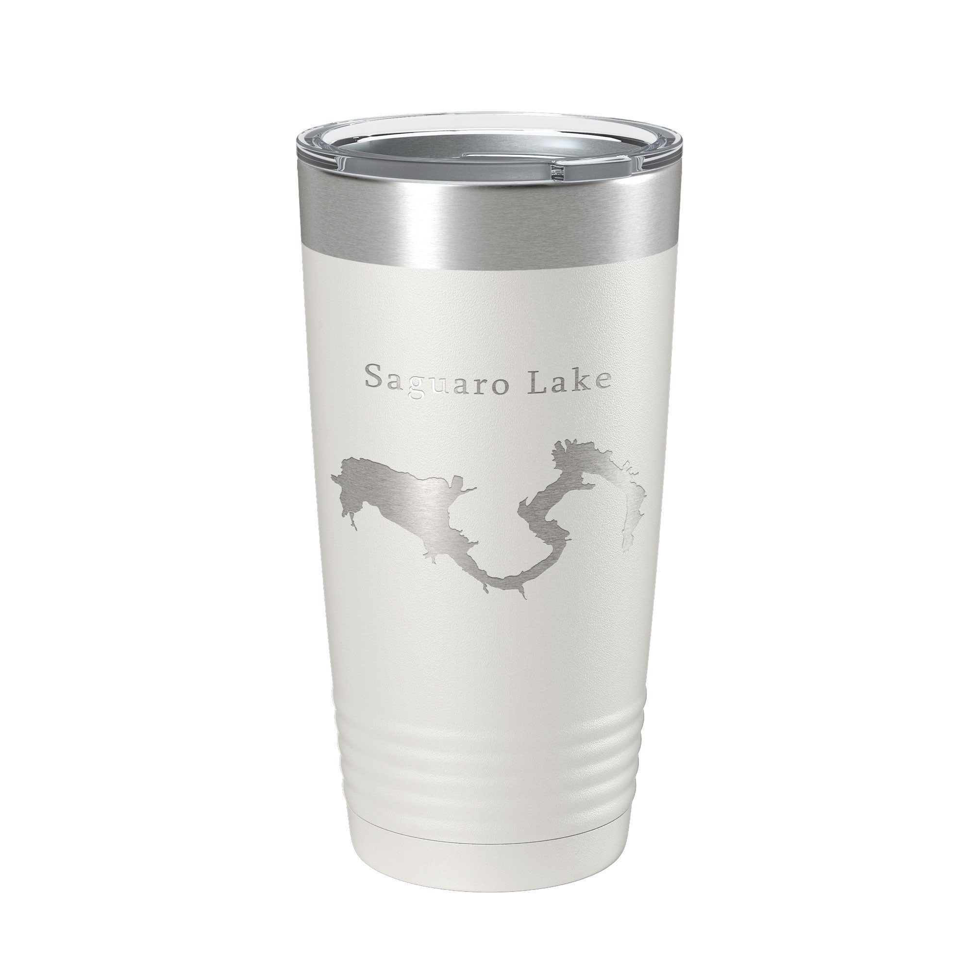 Saguaro Lake Map Tumbler Travel Mug Insulated Laser Engraved Coffee Cup Arizona 20 oz