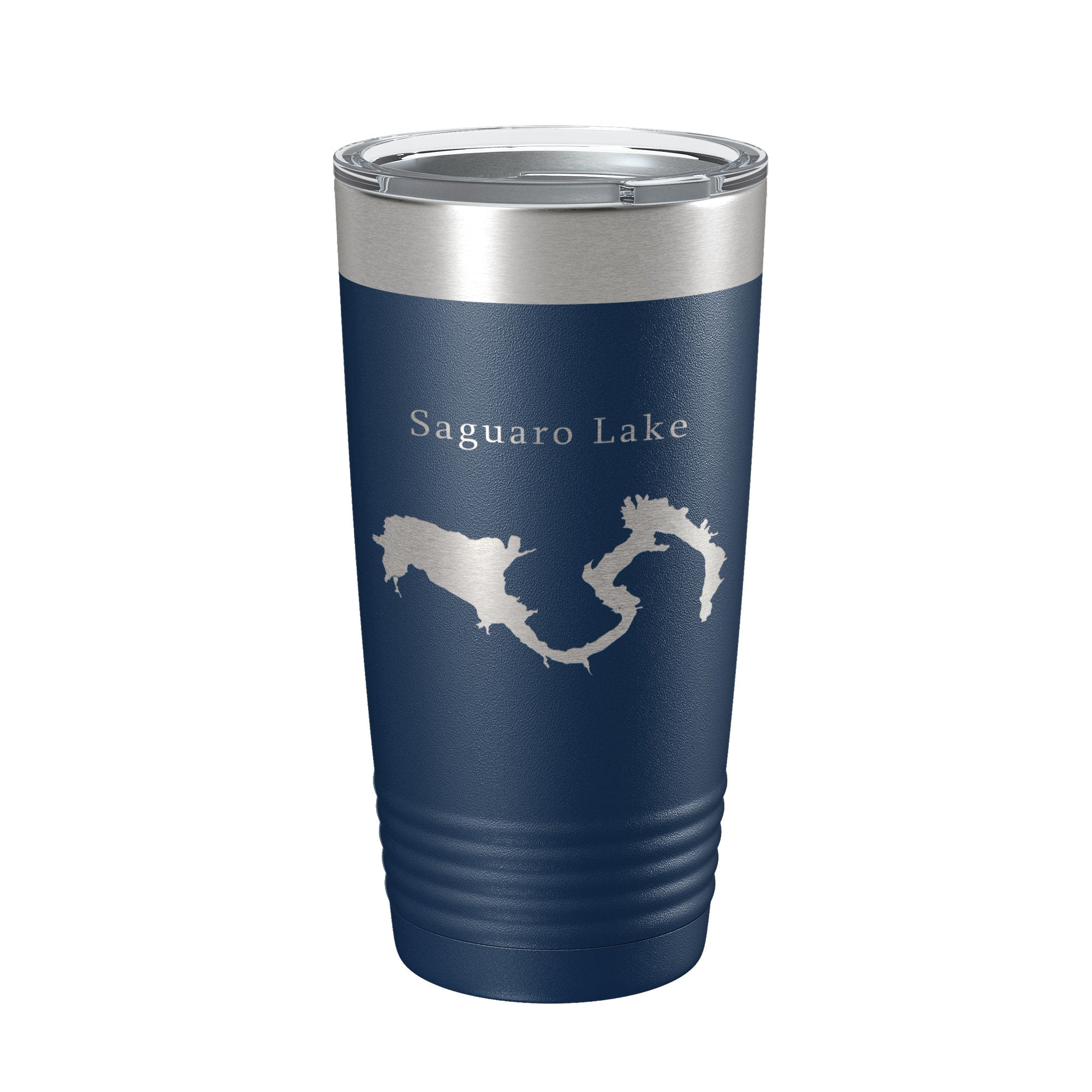 Saguaro Lake Map Tumbler Travel Mug Insulated Laser Engraved Coffee Cup Arizona 20 oz